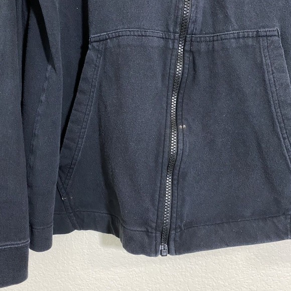 Nike Mens Sweater Jacket Size Large Black Hoodie Full Zip Cotton Flawed D5 - Picture 5 of 9